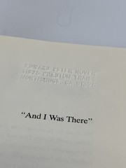 1985 AND I WAS THERE – Hardcover Book – Admiral Edwin T Layton – William Morrow