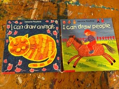 USBORNE I Can Draw People & Animals Lot x2 Paperback Books Art Homeschool Learn