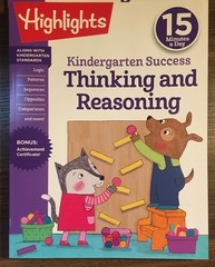 Set of 3,Highlights Kindergarten Success 15 Minutes a Day Learning Fun Workbooks