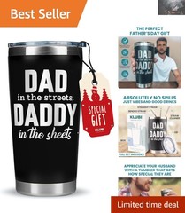 20oz Insulated Stainless Steel Tumbler – Dad in the Streets, Daddy in the Sheets
