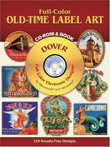 Full-Color Old-Time Label Art CD-ROM and Book by Dover, Very Good Book