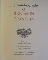 The Autobiography Of Benjamin Franklin Franklin Library Blue Leather HC 1981 USA