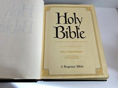 Holy Bible King James Version Red Letter Nelson Regency Family Black 1978