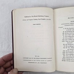 Imitation of Christ 1st Edition 1952 Thomas S Kepler Oberlin College Theology