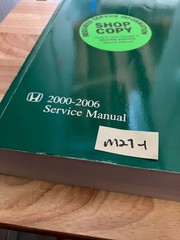OEM HONDA 2000 – 2006 INSIGHT FACTORY SERVICE MANUAL SHOP REPAIR BOOK 2004 2005