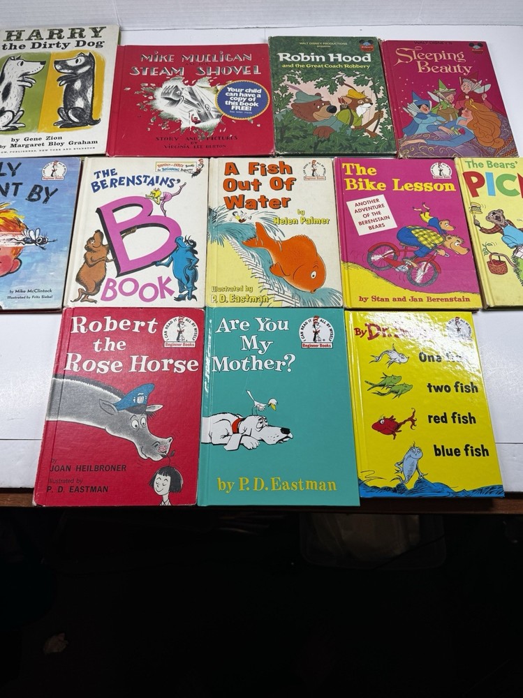 Vtg Lot 12 Early I Can Read 60s 70s 80s Hardcover Childrens Books