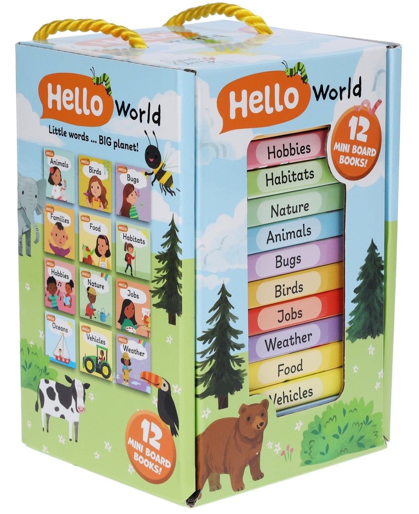 Hello World 12 Board Books Collection Set – Ages 2+ – By Sweet Cherry Publishing