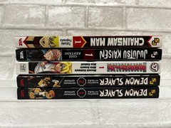 Lot of 5 Shonen Jump Manga – Chainsaw Man JJK Demon Slayer Boruto, English Ed