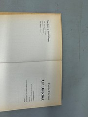 On Directing book paperback 1974 english Macmillan 308pgs Harold Clurman READ