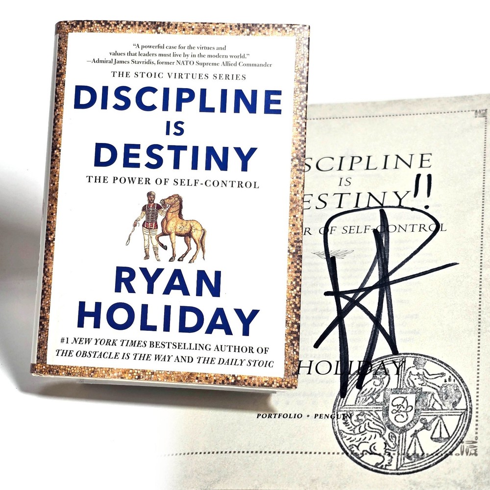 Discipline Is Destiny—AUTOGRAPHED by Ryan Holiday—HC, FREE PRIORITY MAIL (I3-148