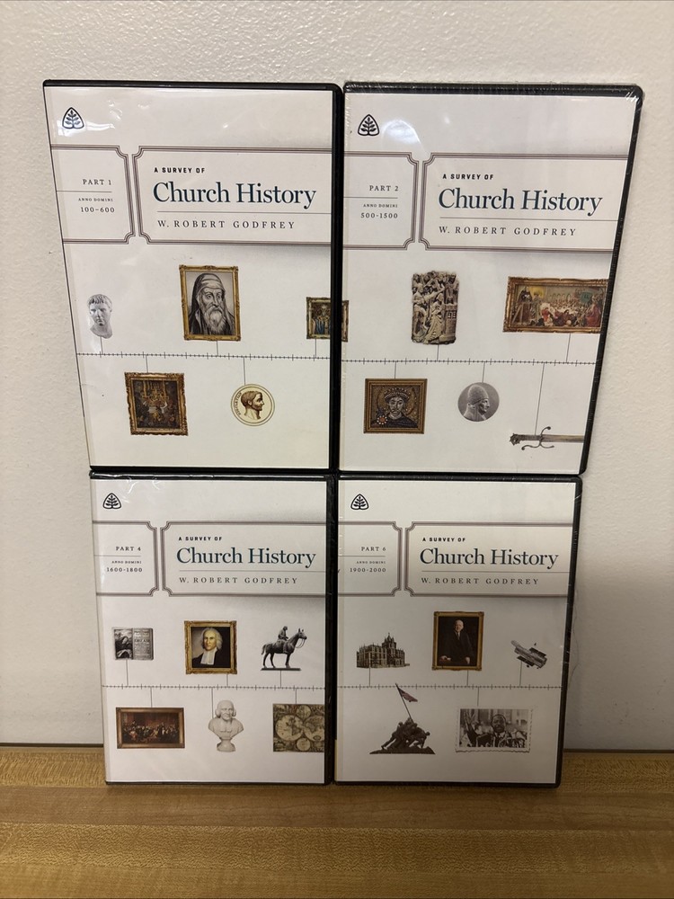 A Survey of Church History, Part 1, 2, 4 & 6 -W. Robert Godfrey – Good Condition