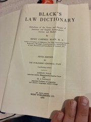 blacks BLACK’S LAW DICTIONARY with pronunciations hardcover fifth edition