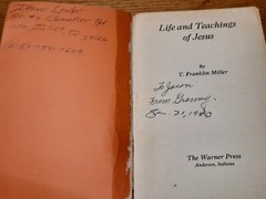 Life and Teachings of Jesus T Franklin Miller Warner Press Anderson IN 1949 ED
