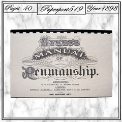 1898 Sykes Manual of Penmanship 40 Pages