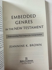 Baker Academic Embedded Genres in the New Testament PB Brown 2023