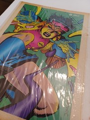 Book Of Various Super Heros Small Posters And Cards USED SEE Photos