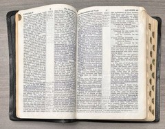MOROCCO LEATHER Bible; RSV World 1962; Concordance; Thumb Indexed; Color Maps