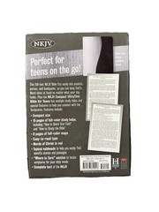 NKJV Compact Ultrathin Bible for Teens, Silver Black LeatherTouch
