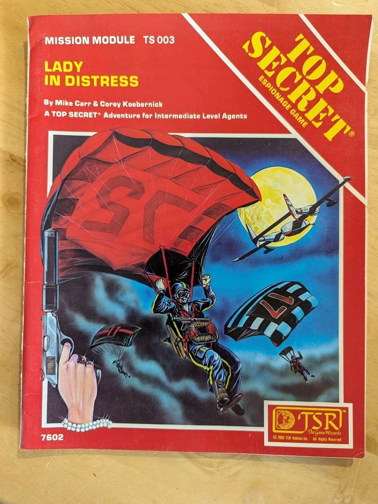 Lady in Distress (Top Secret RPG Espionage Adventure Module TS003) TSR 7602