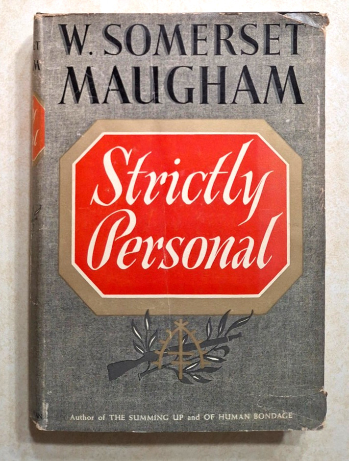 Strictly Personal W. Somerset Maugham 1st First Edition Hardcover Dust Jacket