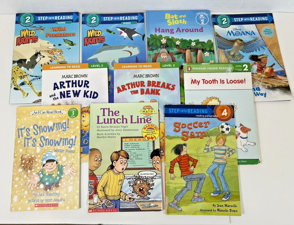 Level 2 Boys Readers Step Into Reading, I Can Read, Learning to Read Lot of 10