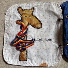 Vintage Handmade Children’s Quiet Soft Fabric Activity Busy Book 8.75” x 9.5”