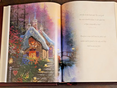 Large 11.5″ Holy Bible NKJV Thomas Kinkade Lighting the Way Home Bonded Leather