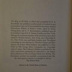 Easton Press 1980 Collector Ed. The Way of All Flesh by Samuel Butler