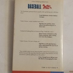Baseball Wit Bill Adler Hardcover Dust Jacket Quote Book Humor Sports