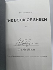 Charlie Sheen The Book Of Sheen: A Memoir – Signed/Autographed- First Edition