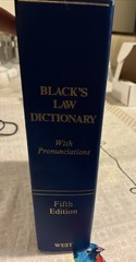 blacks BLACK’S LAW DICTIONARY with pronunciations hardcover fifth edition