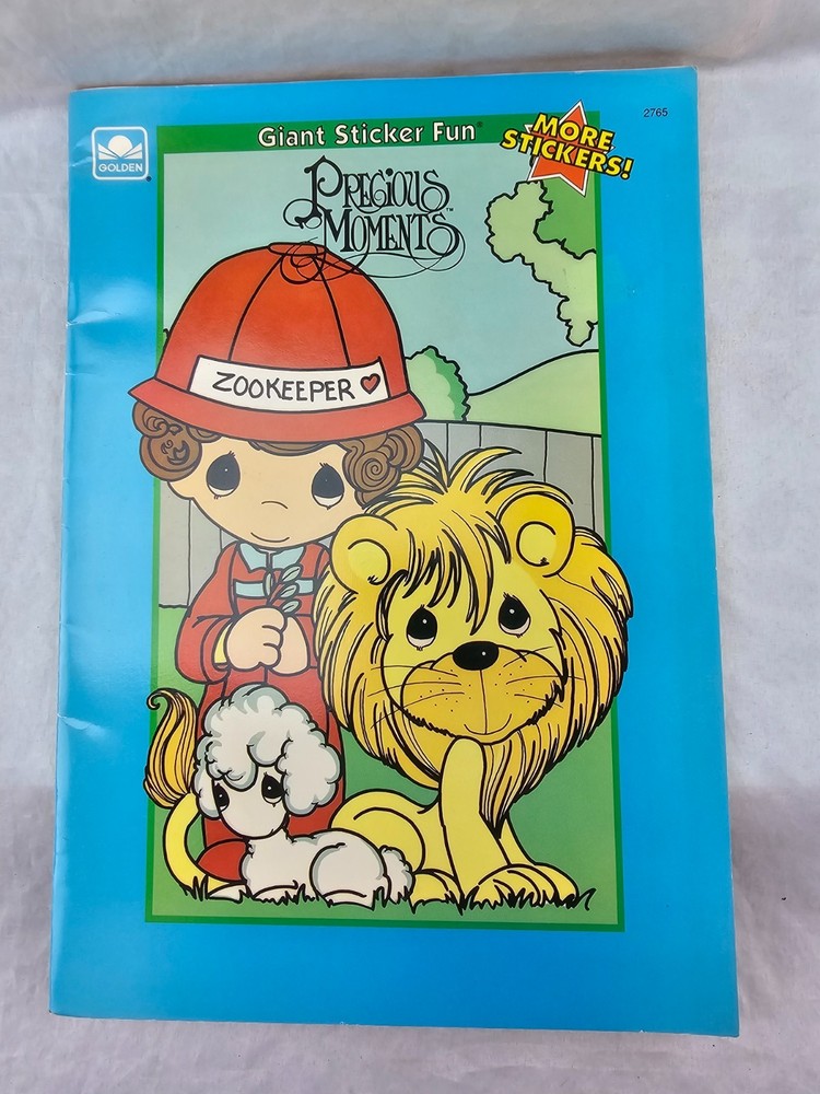 Vintage 1992 Golden Precious Moments Giant Sticker Fun Coloring Book #2765