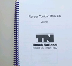 Recipes Thumb National Bank Michigan MI Volume II Cookbook 104 Pages