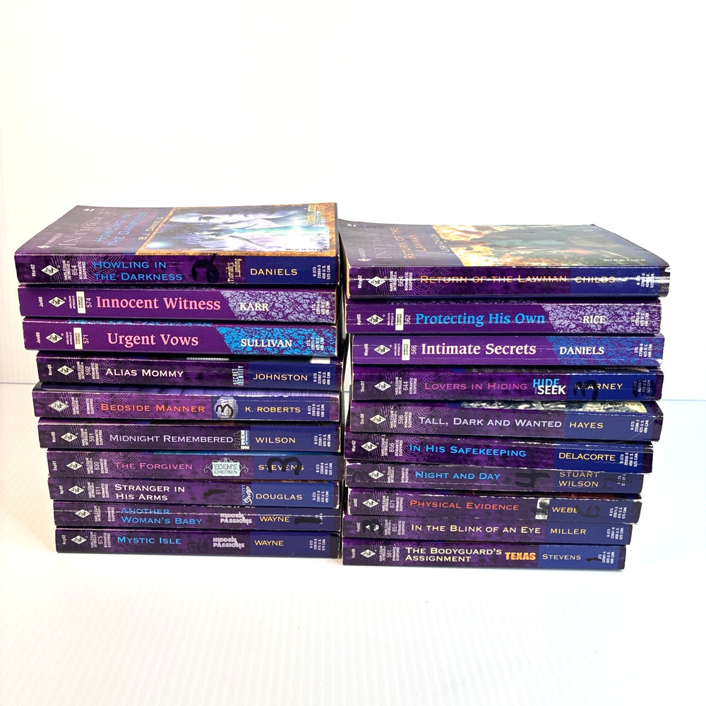 Harlequin INTRIGUE Paperback Romance Early 2000’s PB Books X 20