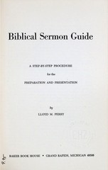 Biblical Sermon Guide Lloyd M. Perry 1970 Homiletics Preaching Baker Book House