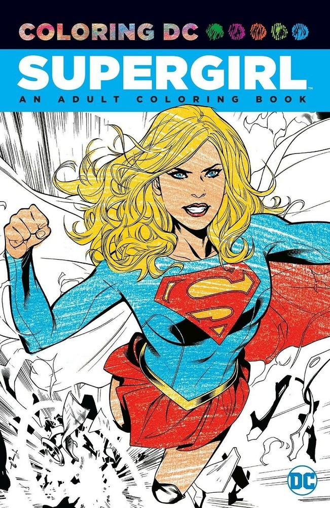Supergirl Adult Coloring Book, DC coloring graphic novel, DC Comics