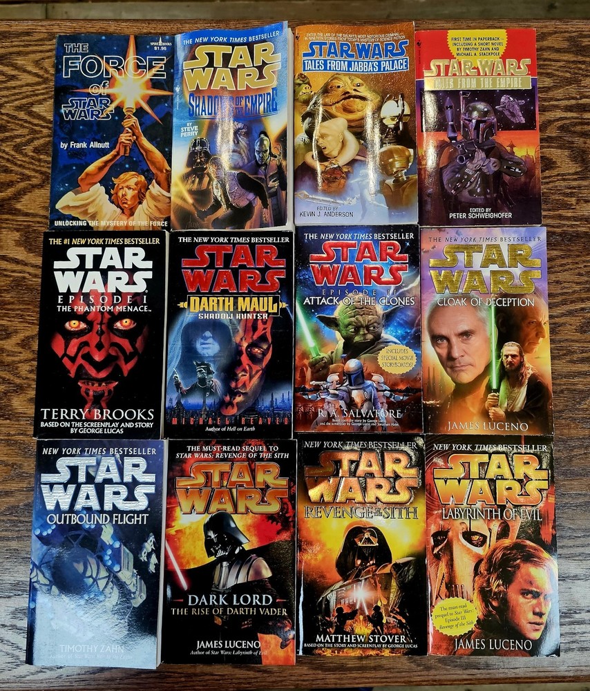 Star Wars Paperback Book Lot of 12 Various Titles