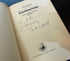 Ted WOOD — Corkscrew — Reid Bennett Mystery — 1988 SIGNED 1st UK Edition HC