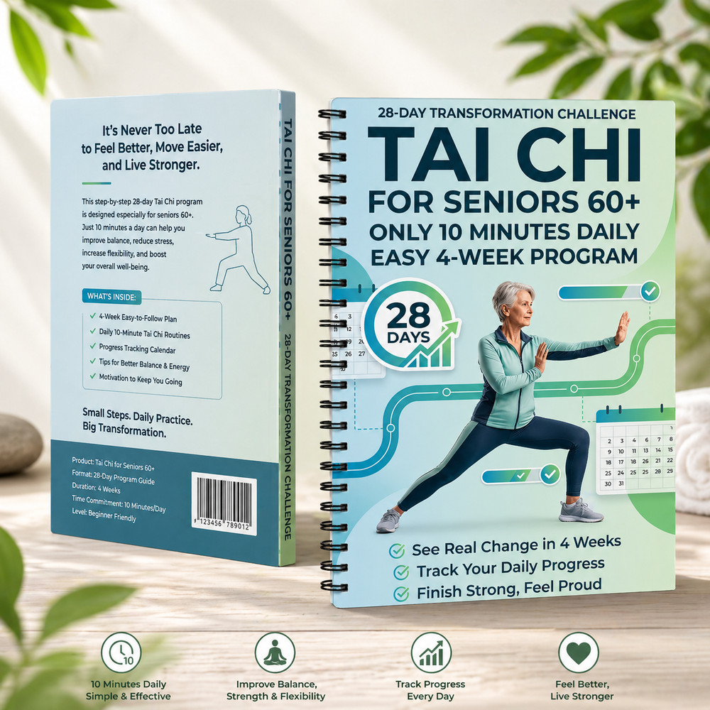 28-Day Tai Chi for Seniors Guide | Easy 10-Min Daily Routine | Balance, Flexibil