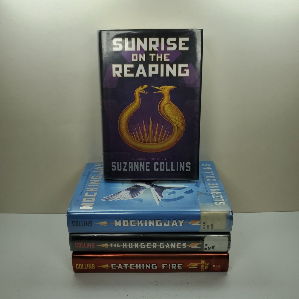 SUZANNE COLLINS 4 HARDCOVERS HUNGER GAMES SERIES Lot – Sunrise on the Reaping