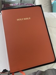 CSB Diadem Reference Edition, Orange calfskin Like New W/Box Cambridge Bible