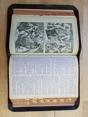 The Illuminated Bible 1941 Indexed KJV Columbia Educational Book Vintage Leather