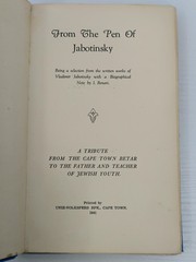 Vintage From The Pen Of Jabotinsky Vladimir Jabotinsky Biography Hardcover 1941