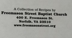 More Loaves And Fishes COOKBOOK Freemason Street Baptist Church 276 pages