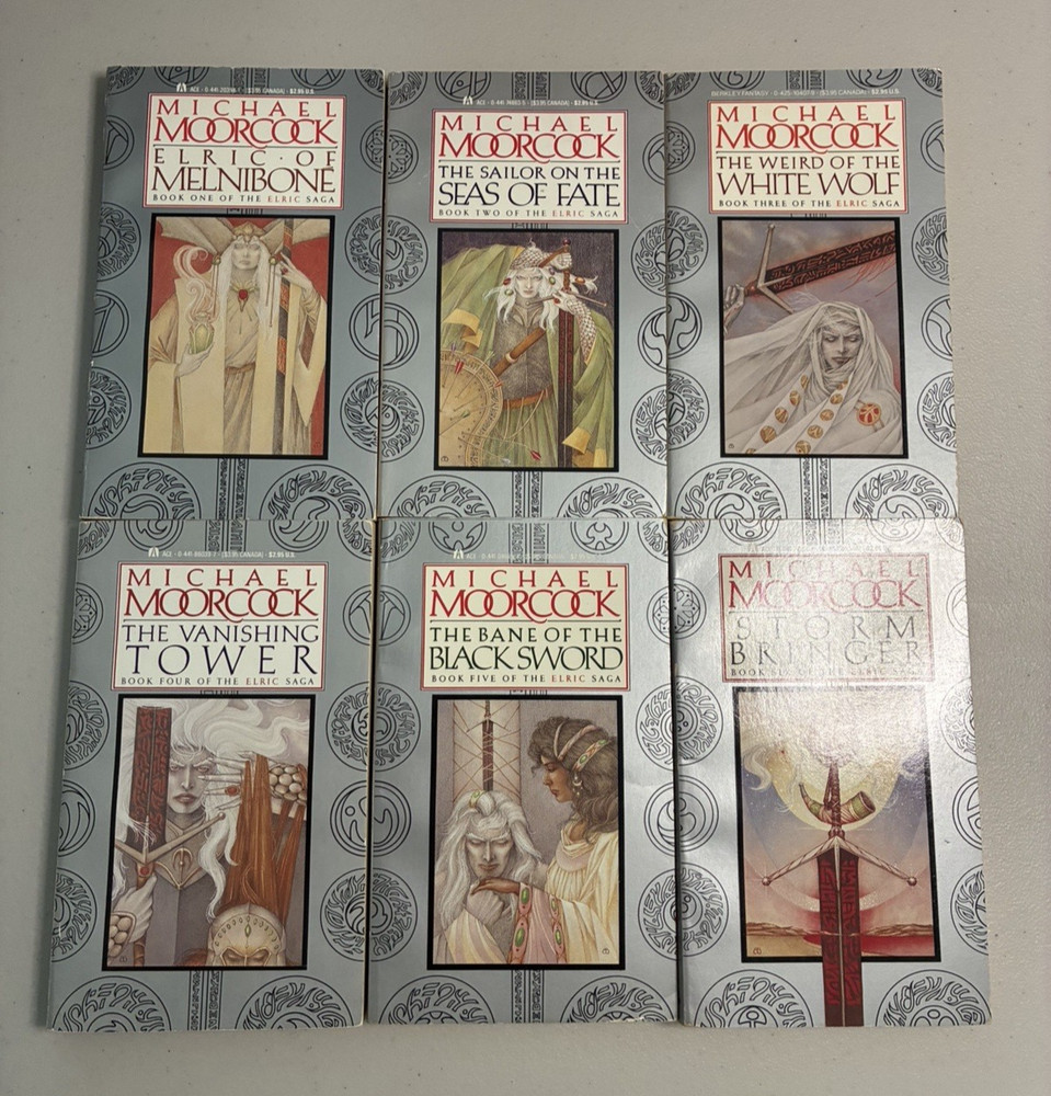 COMPLETE 6 BOOK SERIES Vintage Michael Moorcock THE ELRIC SAGA 1 2 3 4 5 6 Ace