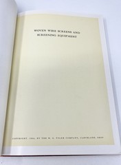 Vintage Woven Wire Screens W. S. Tyler Co Screening Equipment Catalog 1954