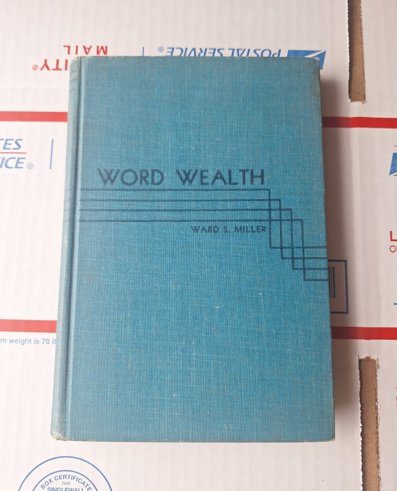 Word Wealth HC Ward S. Miller Henry Holt 1939 Vocabulary Textbook