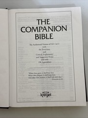 Companion Bible 1611 King James Version Indexed Enlarged Type Hardcover Edition