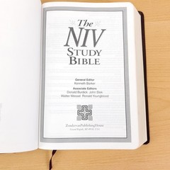 Zondervan The NIV Study Bible 10th Anniversary Edition 1995 Red Letter, Leather