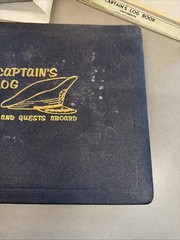 Vtg Yacht Log Book Boating Captains Log Guest Book Leatherette Samuel Ward Bt28